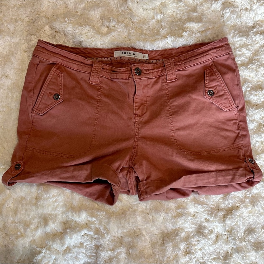 Torrid Military Stretch Twill Mid-Rise Short 18